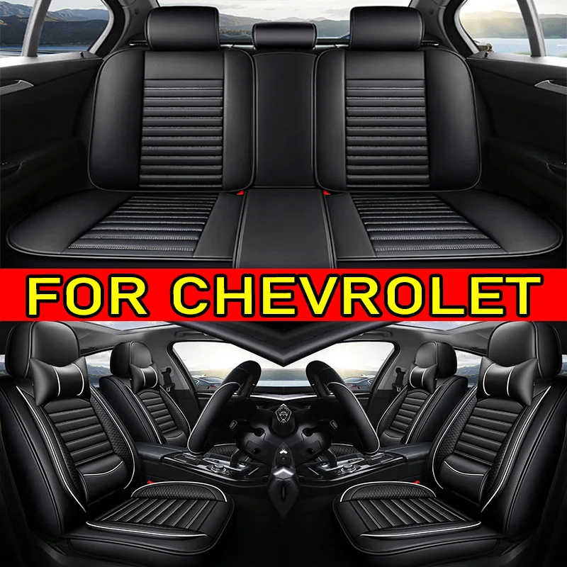 

Чехол на автомобильное сиденье для CHEVROLET, грязеотталкивающий, высококачественный, из искусственной кожи, водонепроницаемый, мягкий, подголовник, роскошный чехол на сиденье с полной оберткой