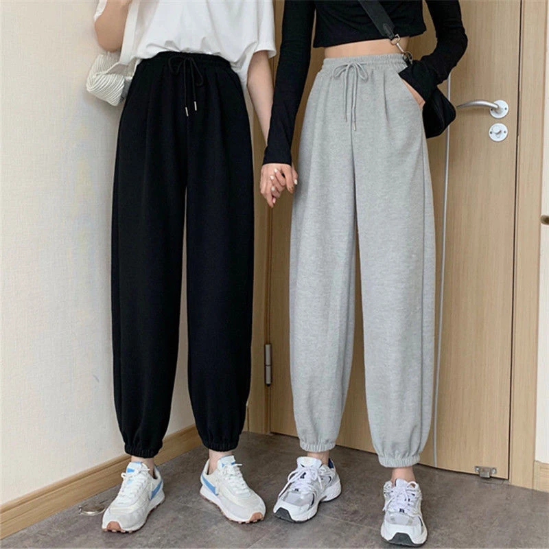 

plus Size High Waist Summer Sweatpants Loose Comfortable Korean Style Casual Sports Student Women's Trousers Wide Leg Pants