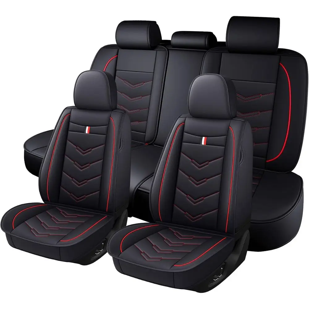 

Чехлы на сиденья для Chevy Silverado 2000-2026, водонепроницаемая кожаная подушка сиденья, полный комплект, защитные чехлы на сиденья, совместимые с подушкой безопасности