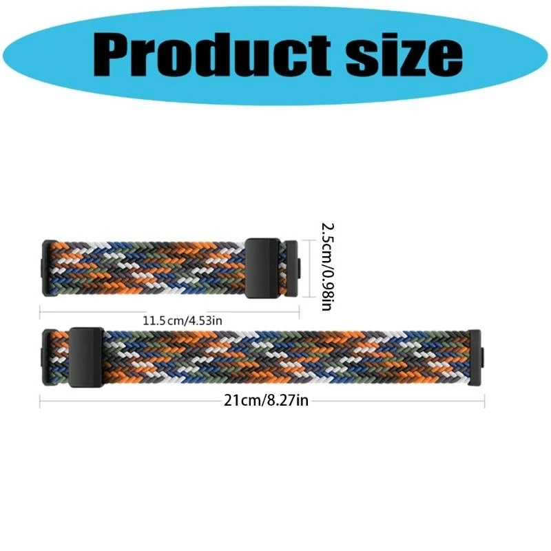 Multiple Color Interchangeable Straps Wear Resistant Nylon Watch Band Everyday Wear Watch Straps Suitable for fit3/4/4Pro F19E