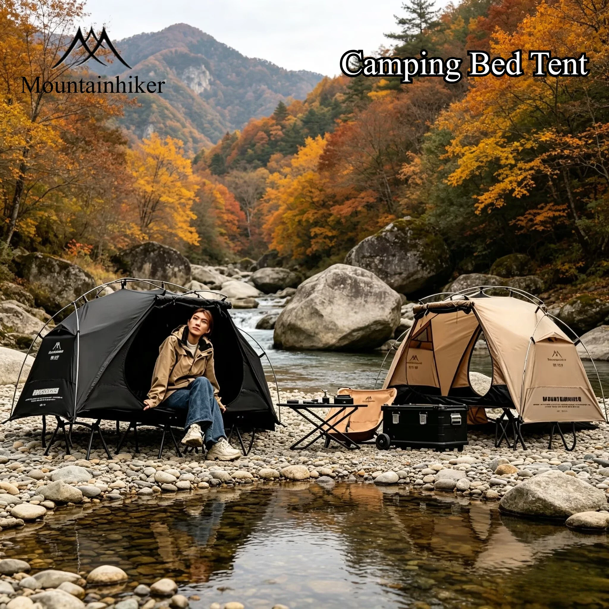 

Mountainhiker Camping Bed Tent with Independent Inner Tent,Waterproof Breathable Mosquito-Proof Outdoor Ultra-Light Tent Shelter