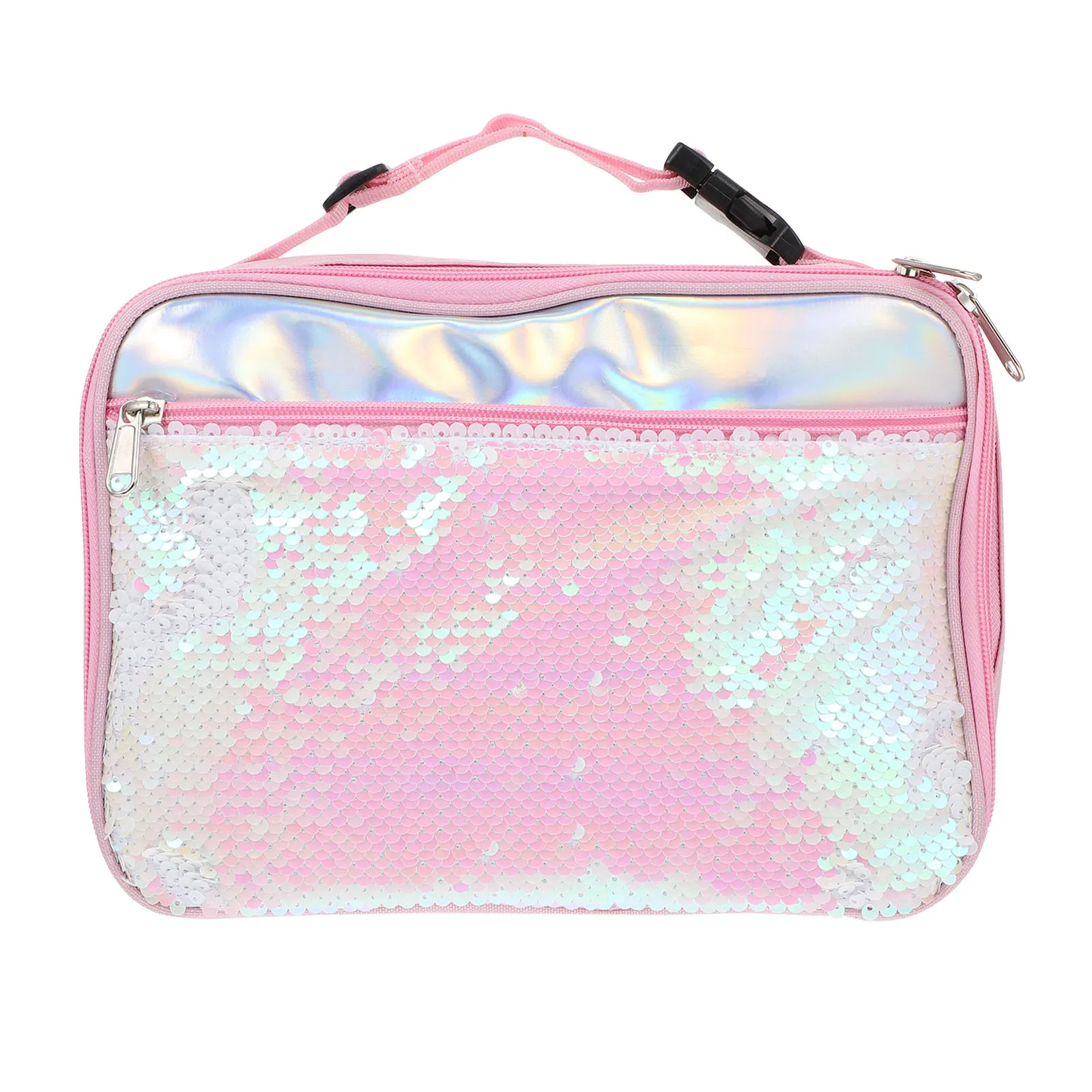 1pc Children Pink Portable Bento Storage Pouch For School Work Picnic Lunch Box Storage Bag Outdoor Use Lunch Box Case