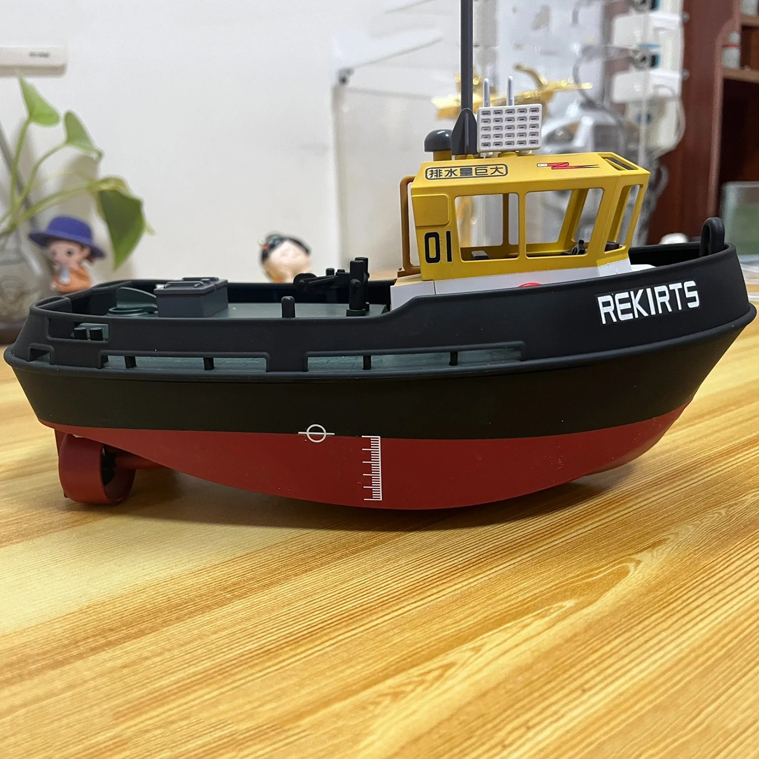 1/72 RC 선박 23cm 시뮬레이션 항구 원격 조종 예인선 듀얼 모터 RC 선박 모델 RTR 선박 장난감 소년 선물