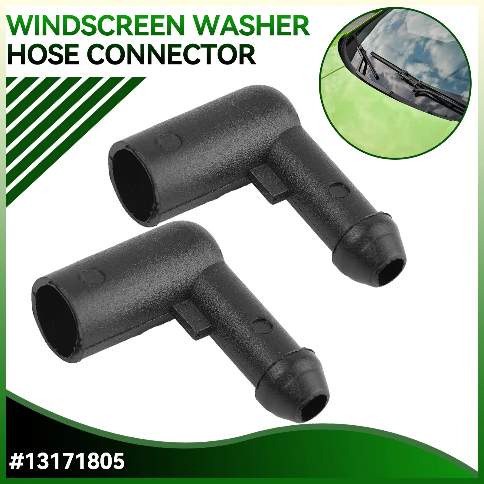 1/2 pc Windscreen Washer Hose Connector Bend Hose Connection 13171805 1452941 Fits For Opel Vastra H Corsa D Zafira B Auto Parts