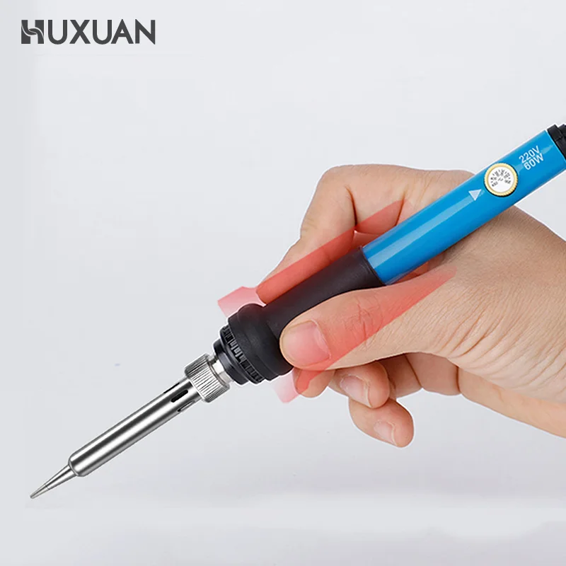 

Mini Soldering Iron Adjustable Temperature Electric Solder Iron Rework Station Mini Handle Heat Pencil Welding Repair Tools 60W