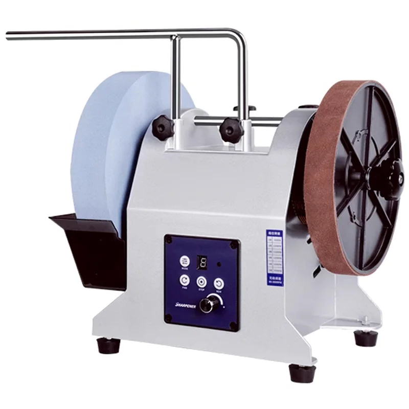 10 Inch Variable Speed Wet Sharpening System 90-300RPM Wet Bench Grinder Two Direction Water Cooled Wet/Dry Sharpening System