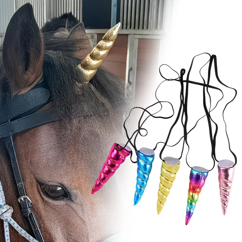 Diademas con diseño de caballo de un solo cuerno, ideales para actividades ecuestres, actuaciones y atuendos diarios, decoración para equipo de equitación.