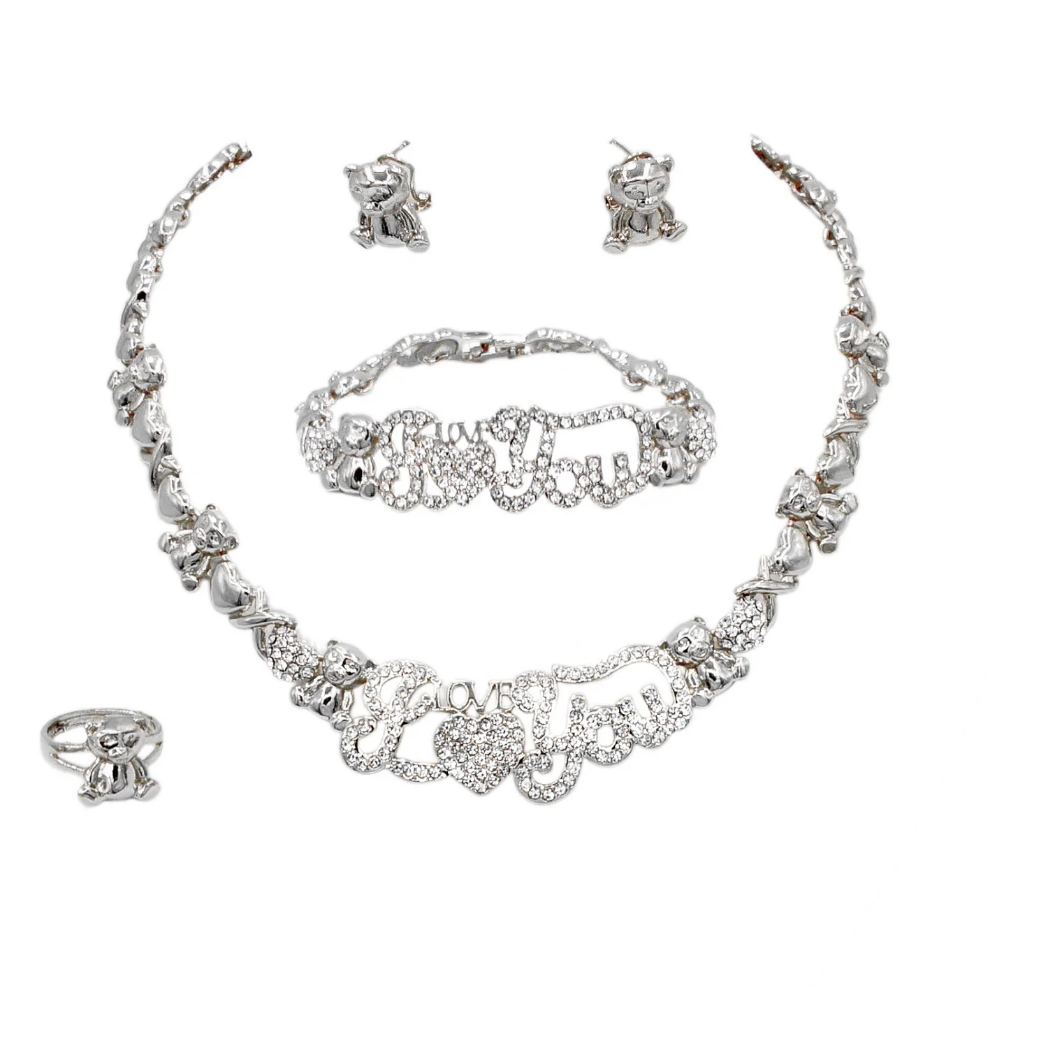 Simple and exquisite jewelry set, suitable for weddings and daily gatherings, free shipping in silver