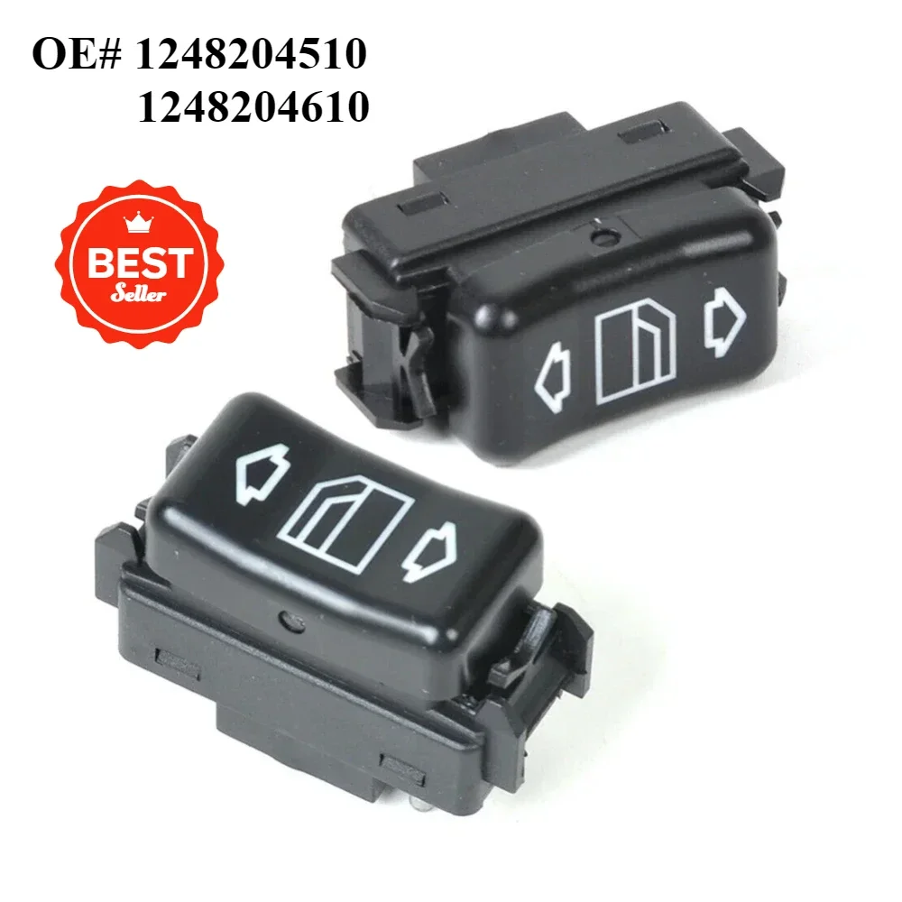 

2pcs For MERCEDES W124 W126 W201 Car Power Window Switch Lifter Regulator Console Button 1248204510 1248204610 L&R