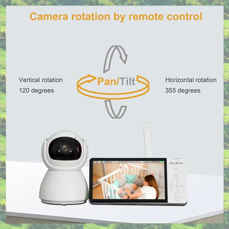 A59Z-スクリーンビデオベビーモニター10ズームカメラ温度表示画面スマートホーム