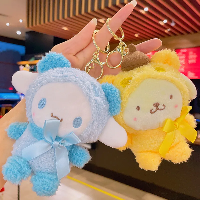 Anime Kuromi Bag Pendant Cute Cartoon Plush Doll Melody Keychain Couple Pendant Small Gift Sorpresas Cumpkeaños Fashion Decortoy