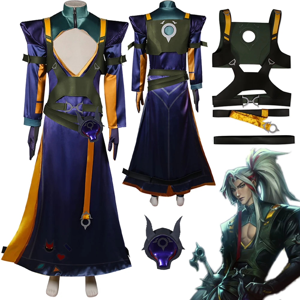 

Game LoL Heartsteel Yone Cosplay Fantasy Anime Costume Disguise Adult Men Roleplay Fantasia Outfits Male Halloween Party Clothes