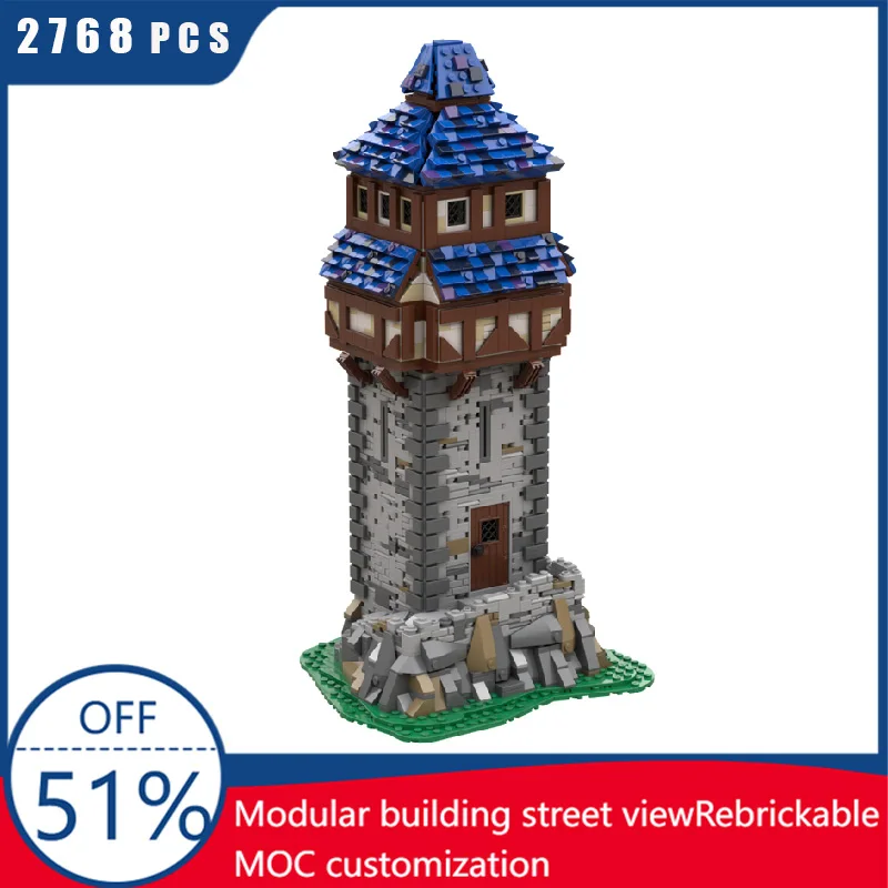 

2768 Parts Medieval Tower Modular Customized Building Block Retro Architecture Model Display Toy Kid DIY Assembly Birthday Gifts