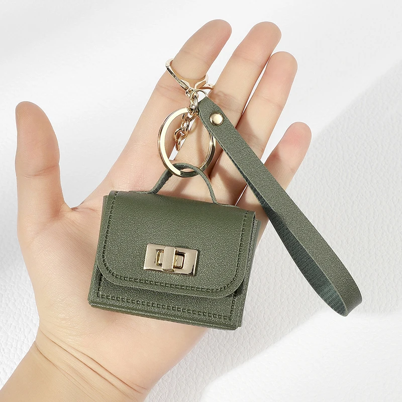 الإبداعية حقيبة يد جلدية صغيرة حقيبة معلقة الديكور تنوعا حقيبة قلادة موضة محفظة نسائية للعملات المعدنية كيرينغ حقيبة سماعة رأس صغيرة قلادة #3