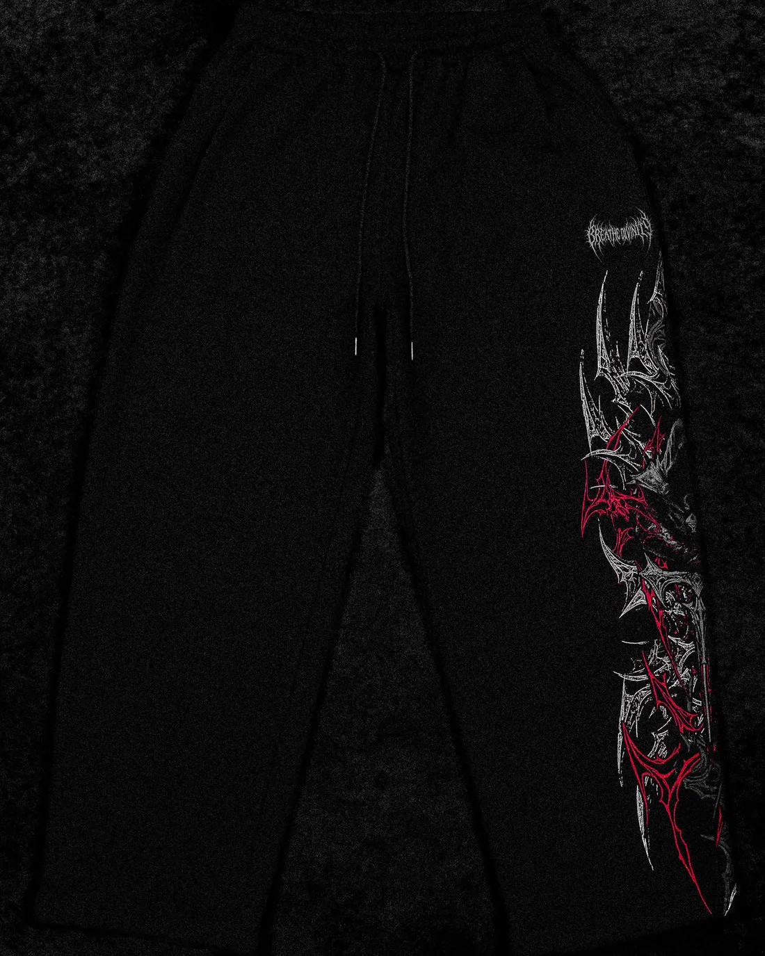 Herren Gothic Tribal Print Weite Jogginghose Lose Gerade Hose mit Kordelzug Streetwear Hip Hop Casual Fitness Sport Hose – Detail 6