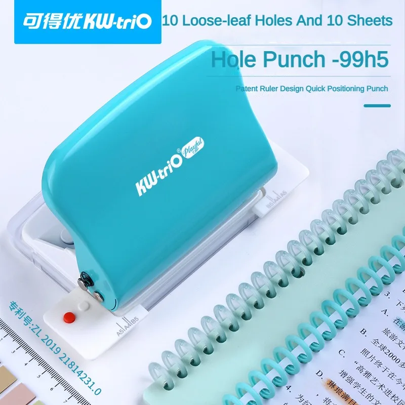 Imagem -02 - Kw-trio-standard Notebook Punch Paper Planner Puncher Anéis de Encadernação Material de Escritório Redonda 10 Furos a4 a5 Papelaria