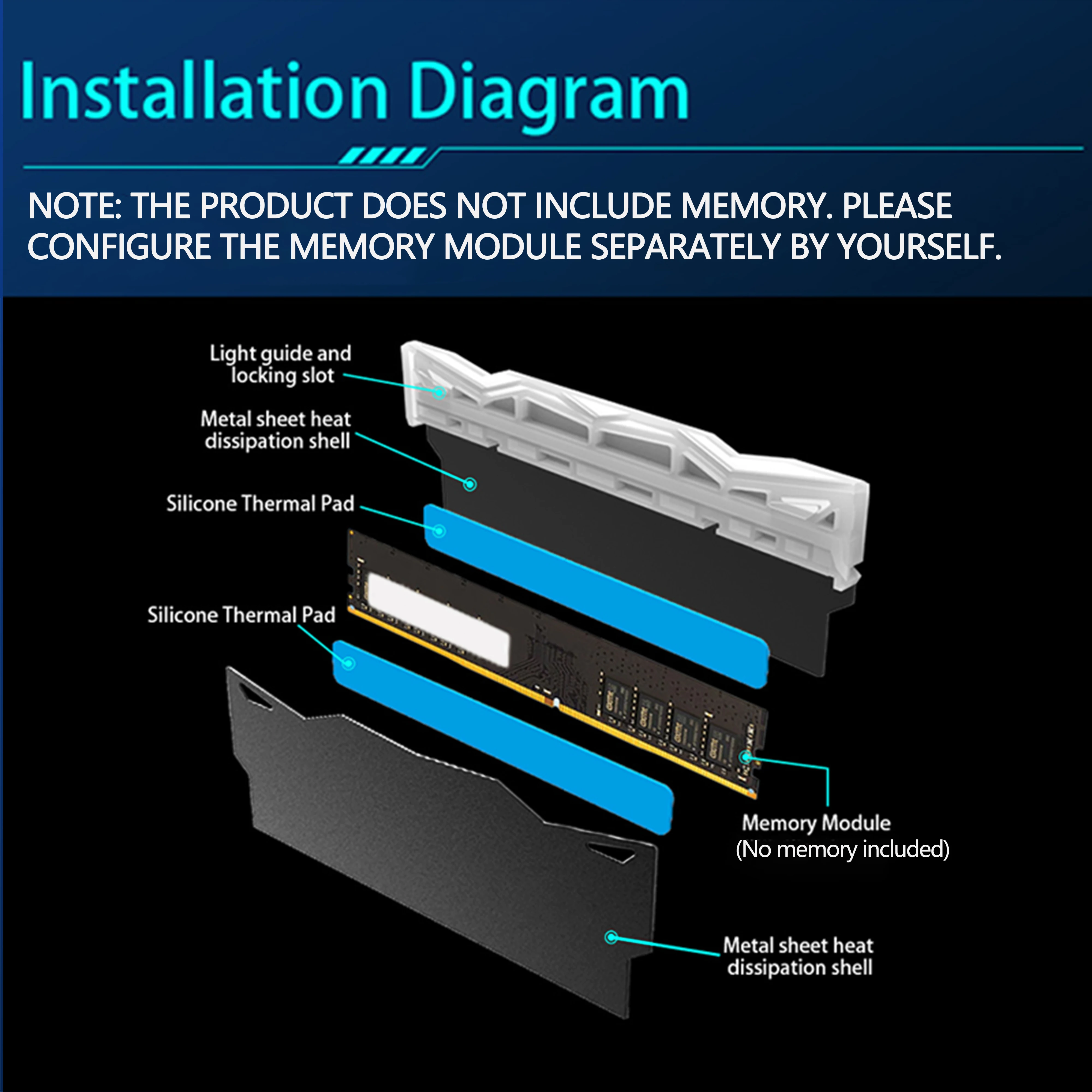 ARGB Aluminum Memory Cooler, L - Ddr5 Rgb Ram recension och pris