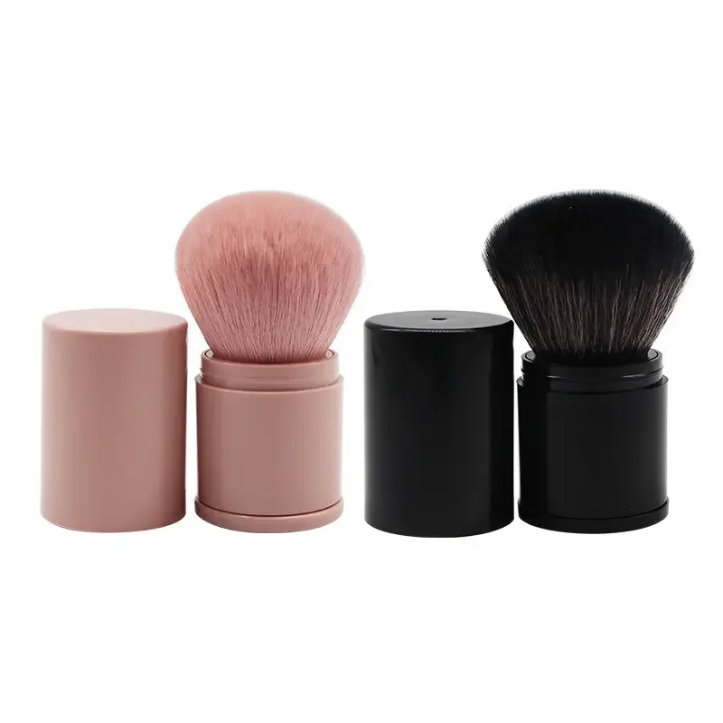 Makeup Brushes Convenient Retractable Makeup Brush One Large Powder Blush Brush With Lid Beauty Tools Pantry organizer Organize