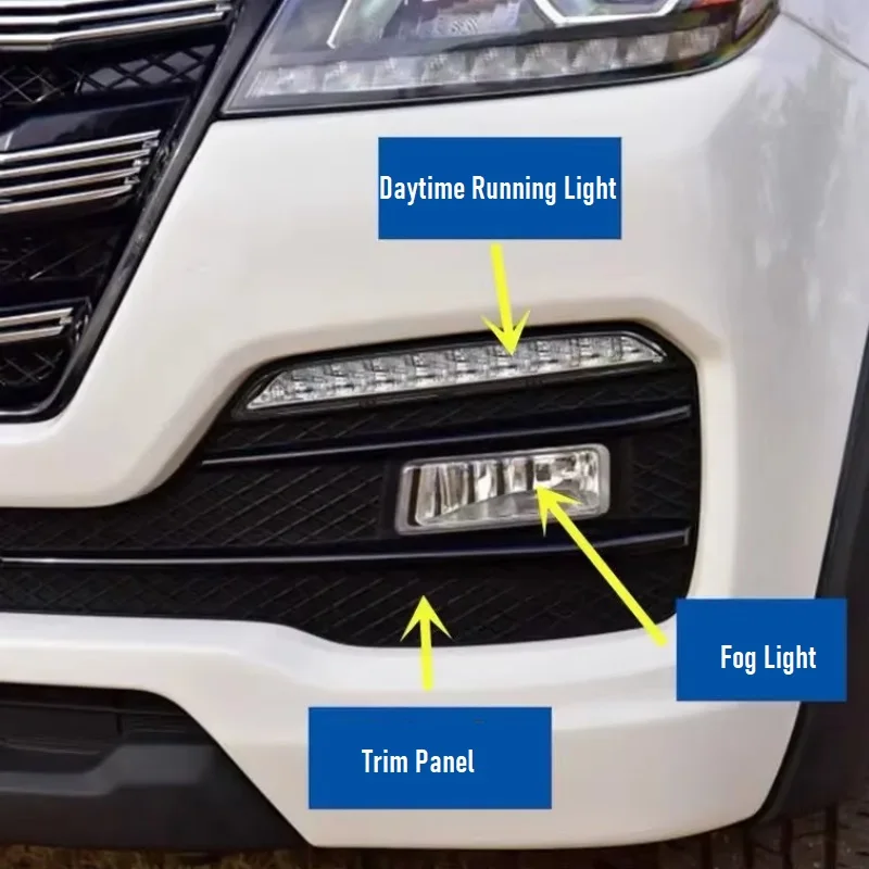 أضواء الضباب الأمامية للسيارة، لوحة تقليم ضوء الضباب، أضواء النهار الجري لـ FOTON Tunland E5 E7