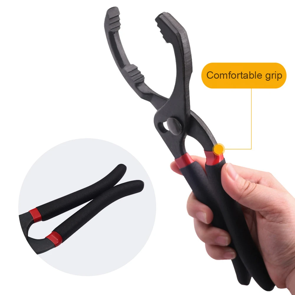 10/12 Inch Car Adjustable Oil Filter Wrench Oil Filter Pliers Clamp Type Wrench Filter Element Wrench Adjustable Hand Tools