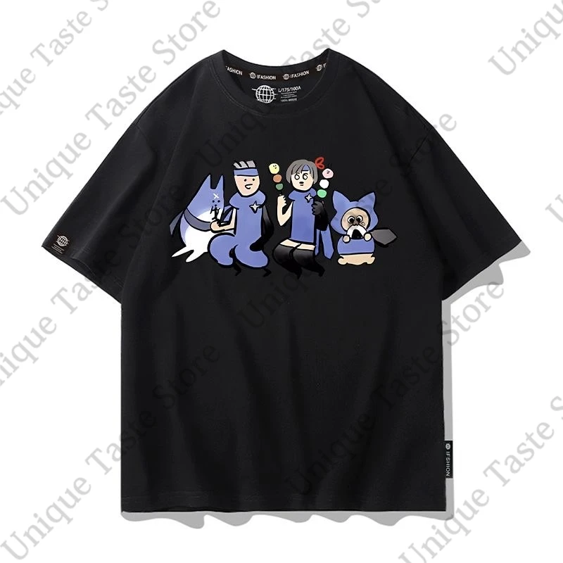 ‌Monster Hunter Rise T Shirt Felyne Palamute Cartoon Print T-shirt Casual Breathable Mesh Fabric Summer Short Sleeve Tee Tops