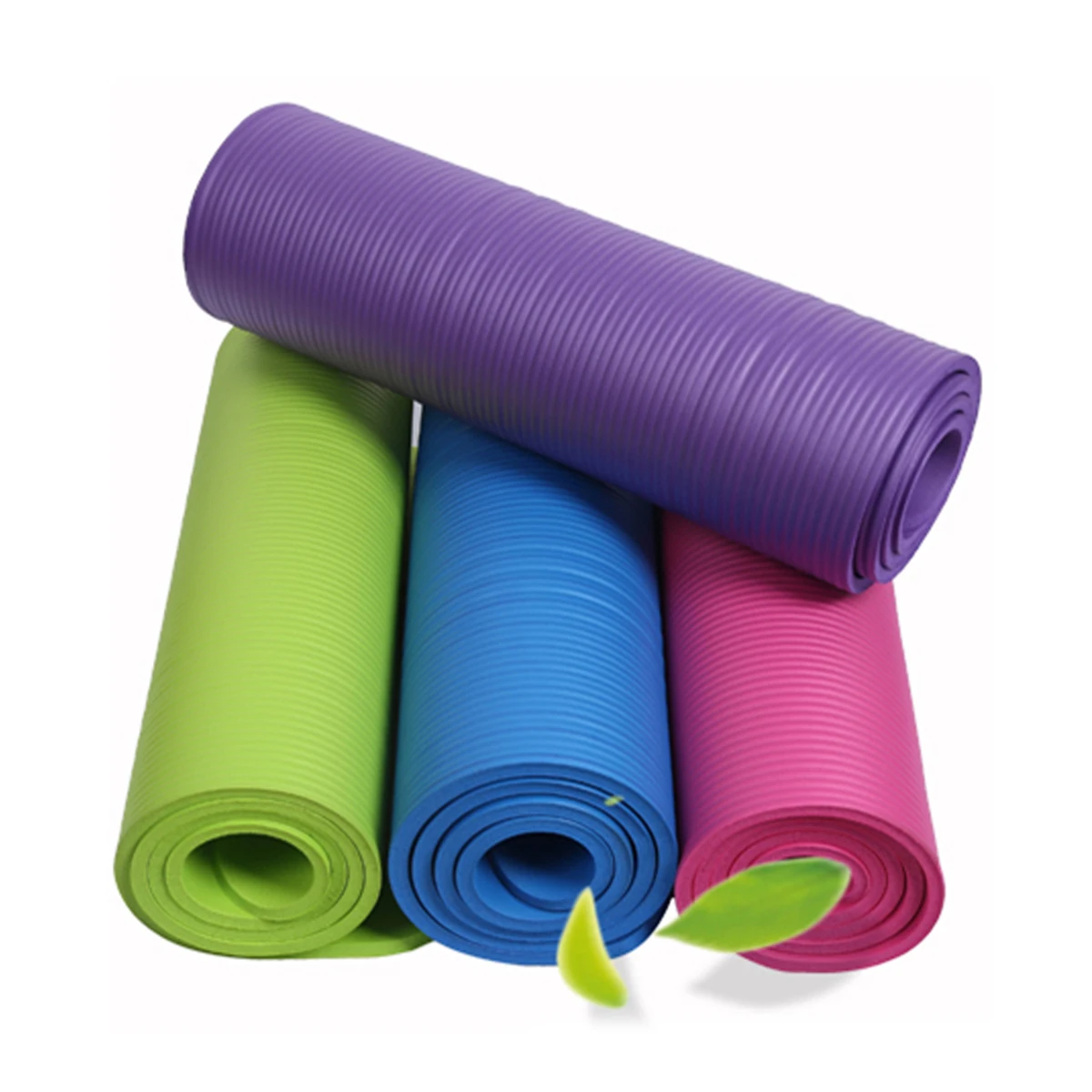 

Non-Slip Extra Thick Yoga For Women Exercise With Carrying Strap Blue High Density Anti-Tear Moisture Resistant Fitness