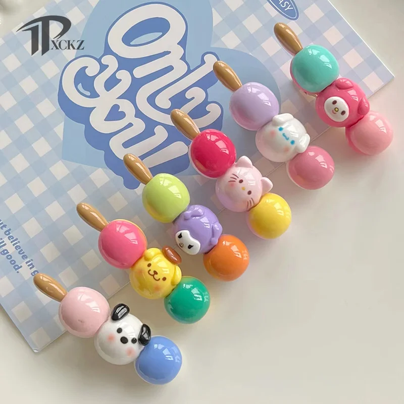 Cinnamoroll Kuromi Pompompurin My Melody Pochacco Hello Kitty Sanrio Cute Candy-Colored Candy Cane Duckbill Clips Anime Gift