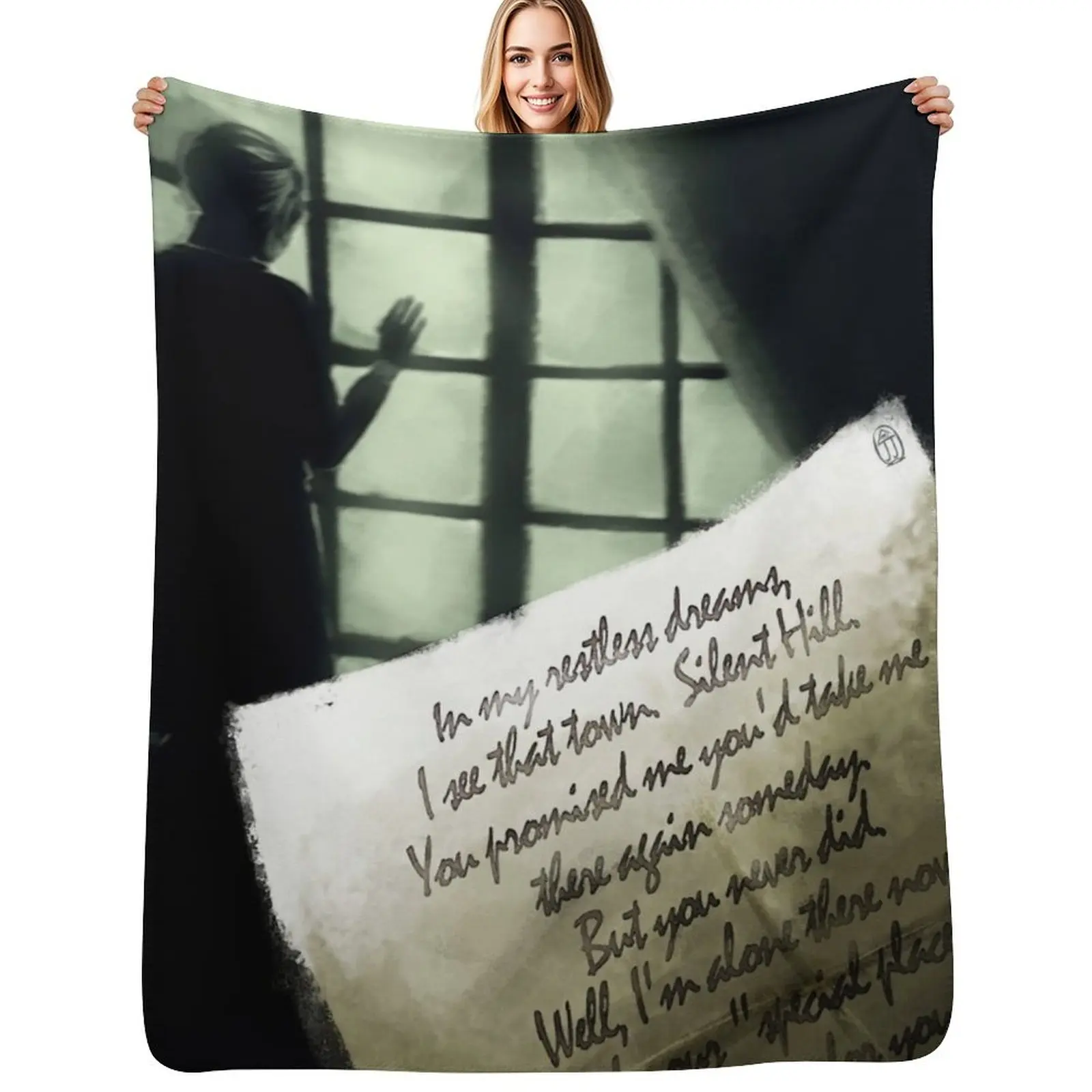 

Waiting for you... [Silent Hill 2] Throw Blanket Outdoor Soft Blanket for Picnic Beach Camping