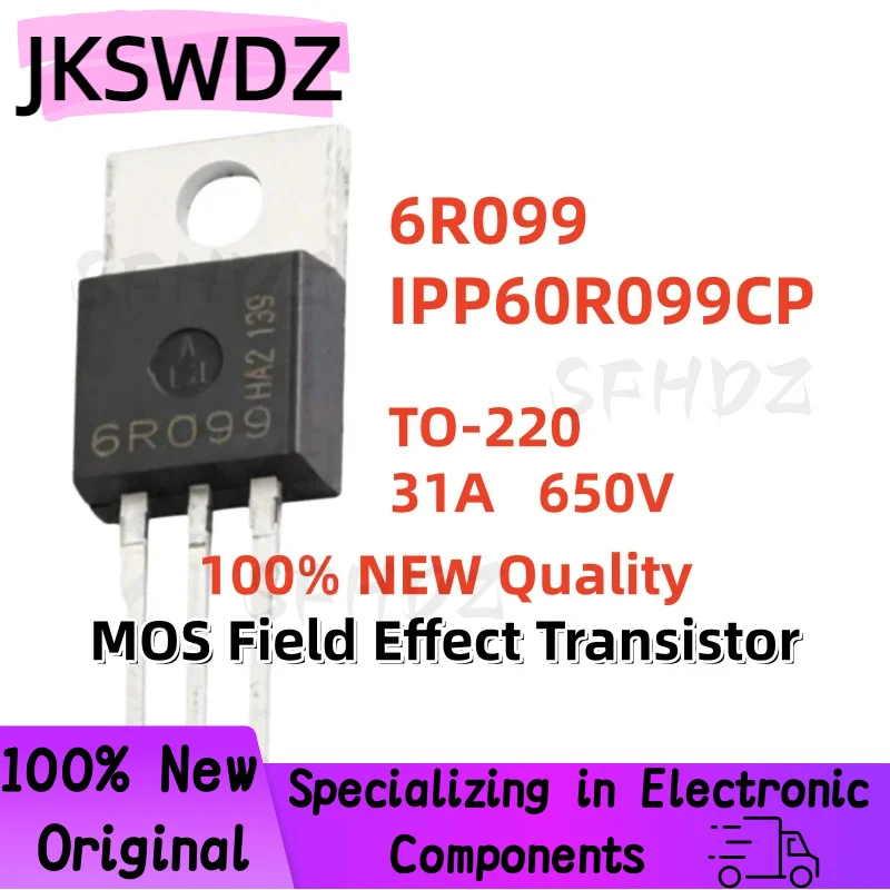 

10/20/30PCS 100% Brand New Quality 6R099 IPP60R099CP TO-220 31A 650V MOS Field Effect Transistor