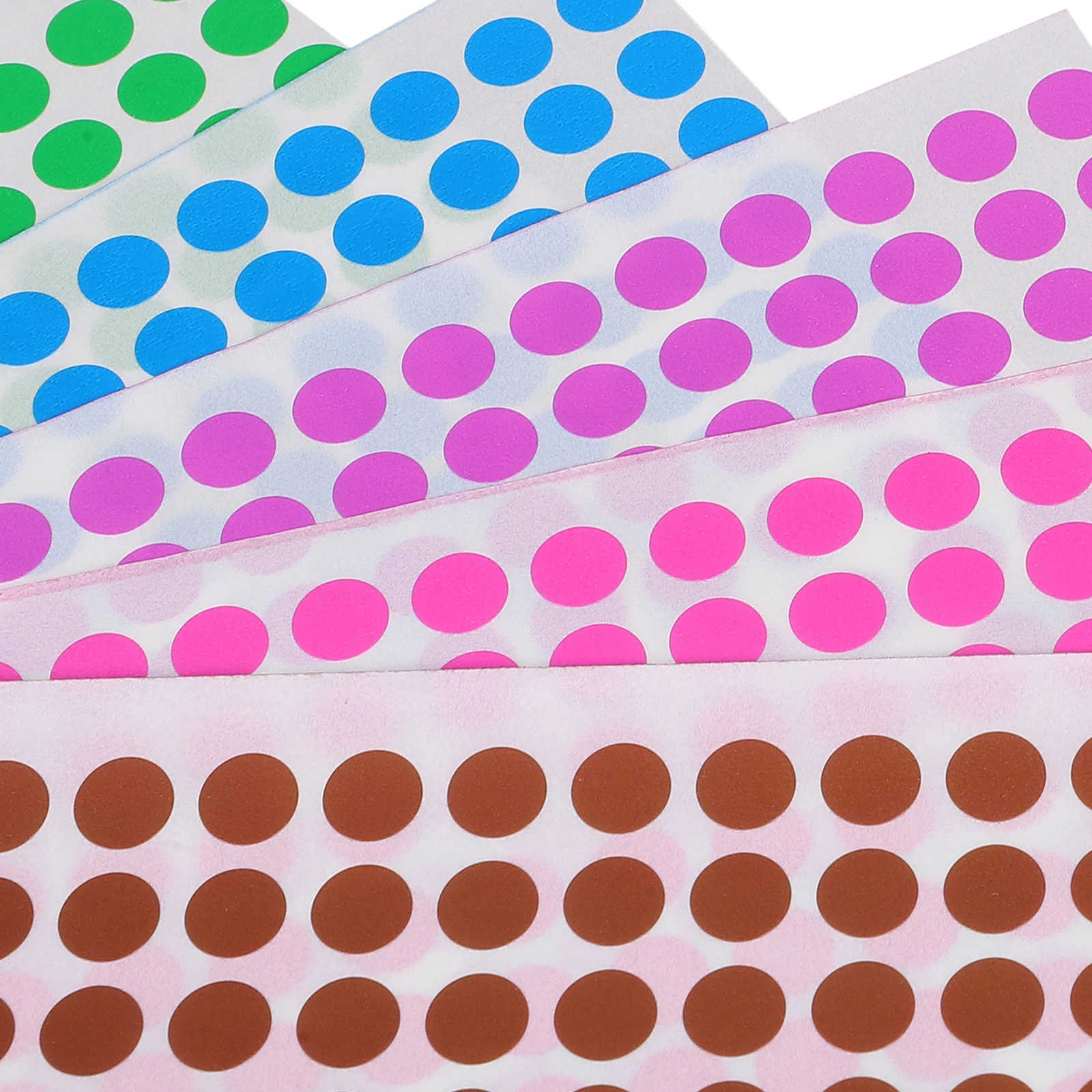 2800pcs Colored Coding Labels 8mm Round Stickers 5 Colors Green Blue Purple Pink Coffee Sealing Gift Dot Adhesive Paper