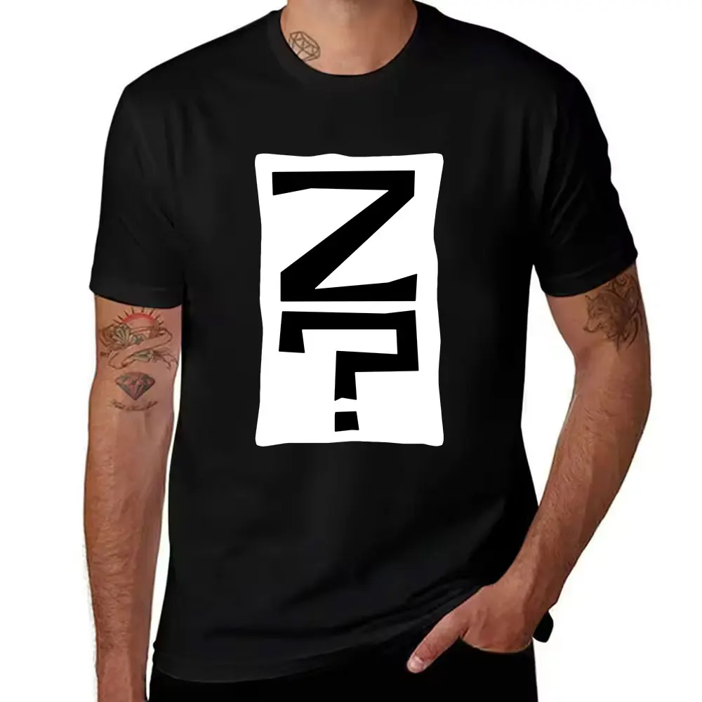 Men's Cotton Short Sleeve T-Shirt with Stylized Z Print, Casual Crew Neck Tees for Daily Wear, Streetwear Style Tops