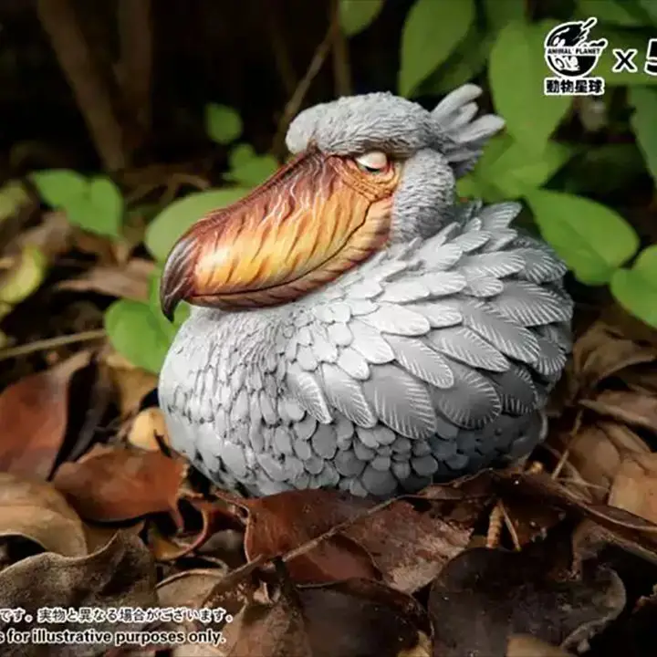 Original Animal Planet Chinese Treasures Hand-made Model Tide Play Shoebill（Balaeniceps rex） About 10CM