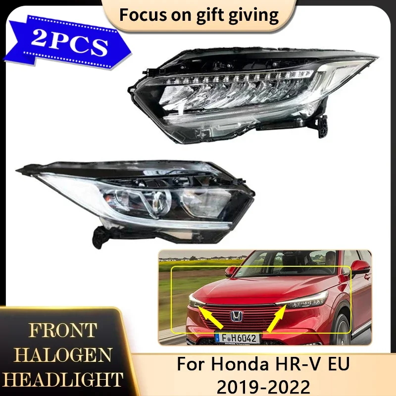 

For Honda HR-V HRV RU Vezel EU 2019 2020 2021 2022 Car Front Halogen Headlight Assembly Clear Lens Fog Light Lamp Accessories