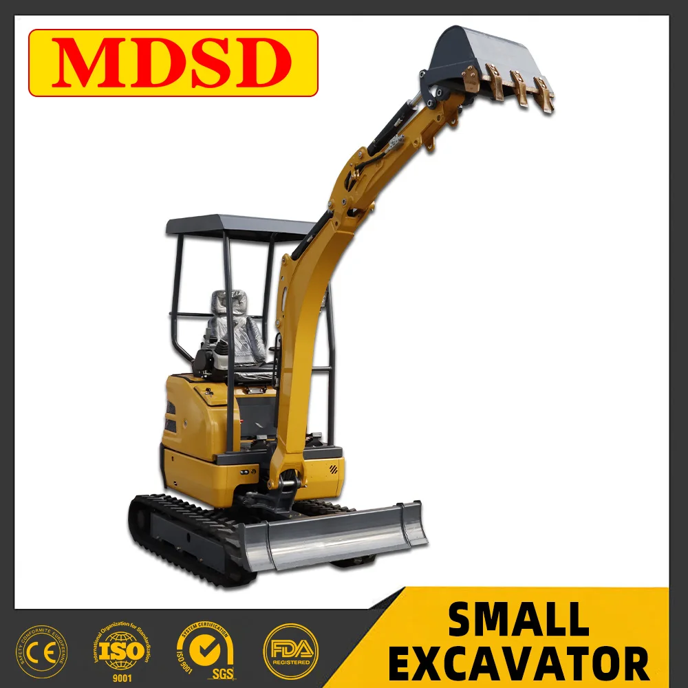무료 배송 1-2톤 미니 크롤러 굴삭기 버킷 포함 1.8톤 미니 굴삭기 CE EPA 유로 5 소형 굴삭기 농업용
