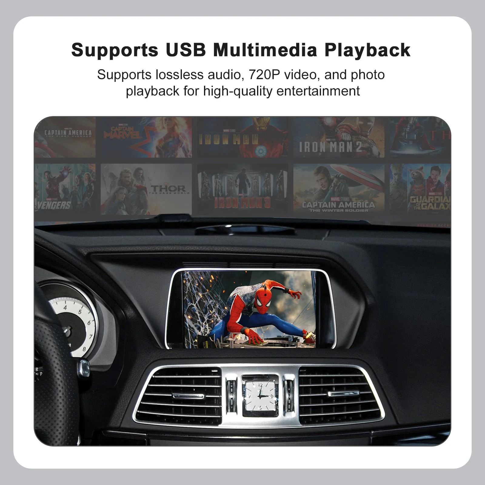 CarPlay Android Auto اللاسلكي لسيارة Mercedes Benz A B C E Class GLA CLA GLK SLK CLS W204 W176 W246 X204 C117 NTG4.5/4.7 #5