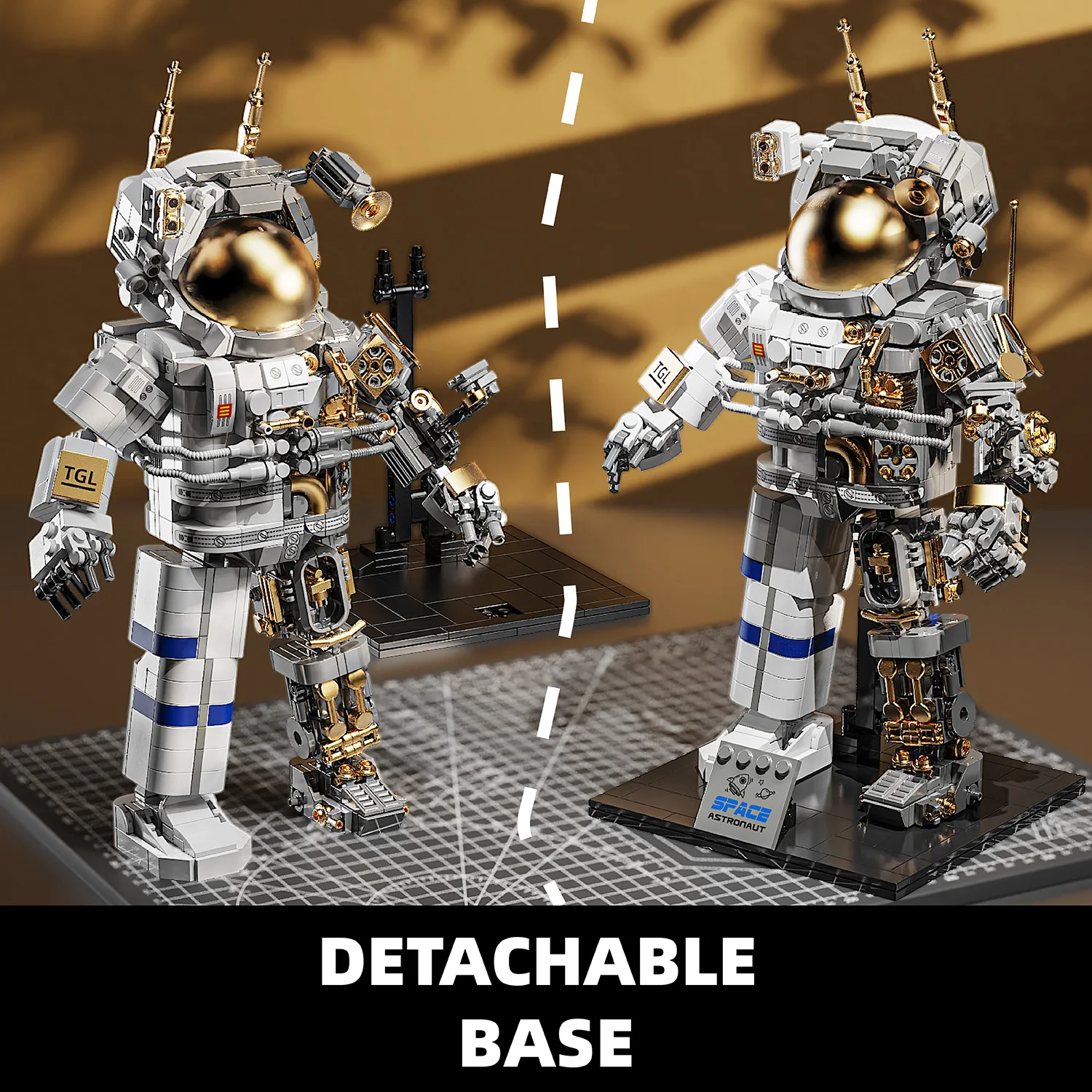 860PCS Building Blocks Toy Astronaut Model 3D Puzzle Aerospace Astronauts Assembly Bricks Educational Toys Set Christmas Gifts