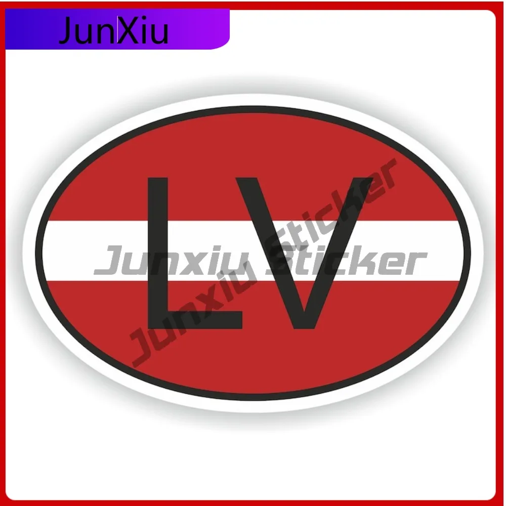 

Latvia Country Code Lv Oval Sticker With National Flag Badge Sticker Decals Motorcycle Accessories And Decals Funny Car Decorati