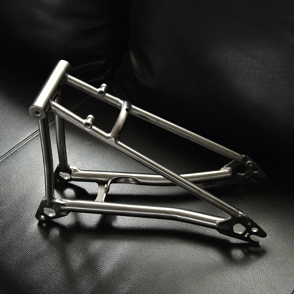Titan Fahrrad hinteres Dreieck für p Linie für Brompton Fahrrad Vorderrad gabel Rahmen leichte 16 "Original größe Teile – Detail 9