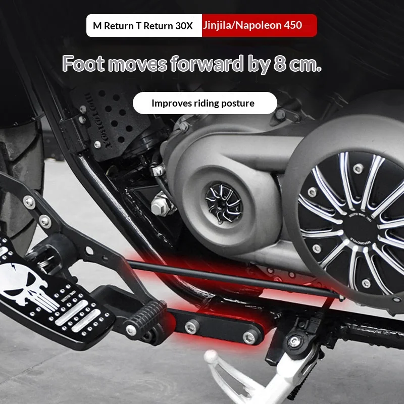 【Premium】For Chinchilla 350/500 Napoleon 450 modified footpegs with forward front footpegs extension bracket accessories