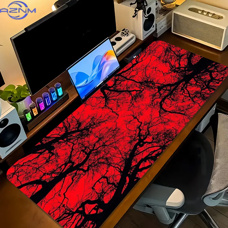 Red-Black Tree Branch Pattern Office Notebook Computer Gaming Birthday Gift Mouse Pad