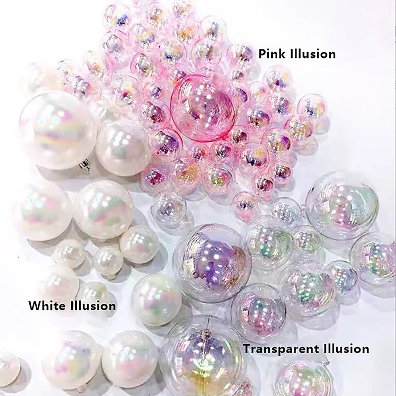 10 Uds bola colorida pastel Topper globo transparente Cupcake decoración DIY para fiesta de cumpleaños boda