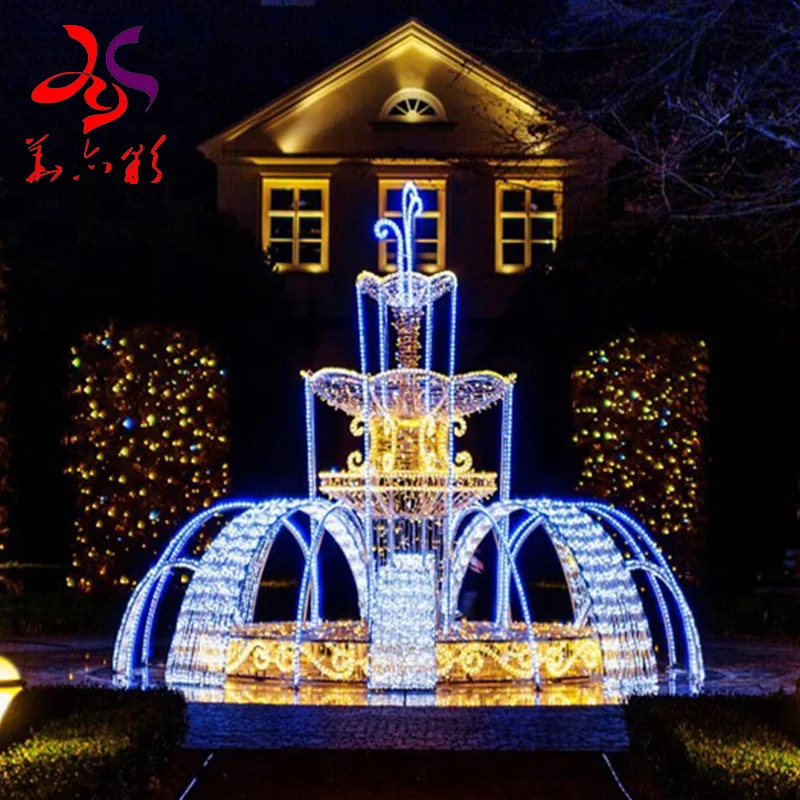 Hot Sale Christmas Outdoor Shop Decoration Dream Color Ip65 Waterproof Motif Fountain Light
