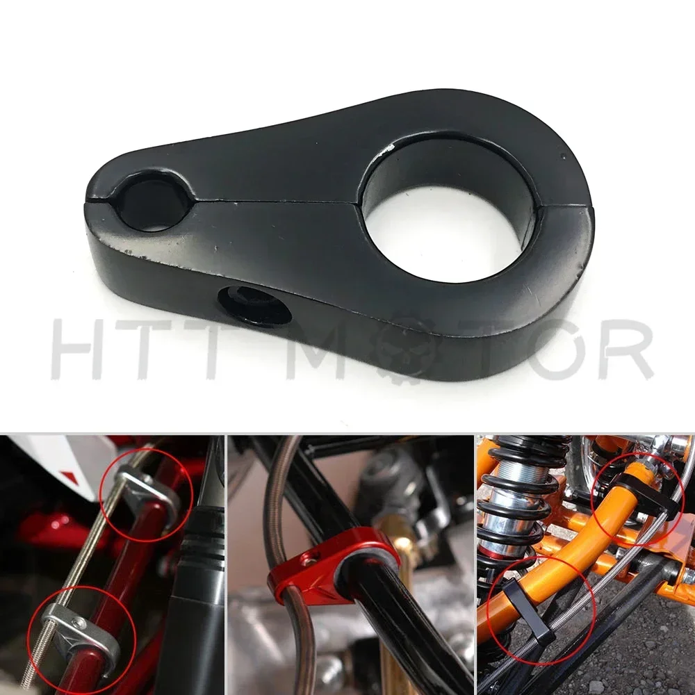 

Motorcycle 1" 25MM Brake Line Clutch Cable Handlebar Frame Clamp for UTV ATV Harley Chrome