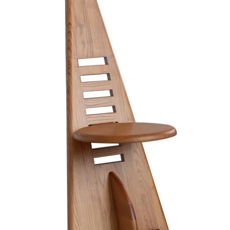 كرسي صالة المطبخ المنزلي والمكتب والفندق قابل للتعديل (الارتفاع) مطعم بارك غرفة المعيشة كرسي غرفة المعيشة من الخشب الصلب #6