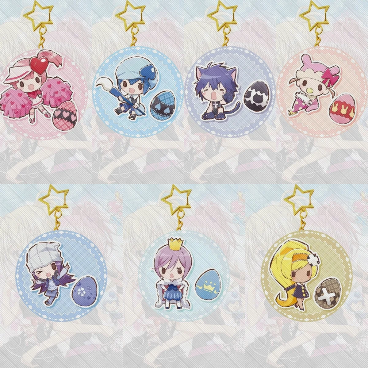 6cm الساخن أنيمي شوجو شارا! سلسلة مفاتيح مصنوعة من الأكريليك نموذج شخصيات تنكرية إكسسوارات زينة مجموعة سلع هدايا عيد الميلاد #1