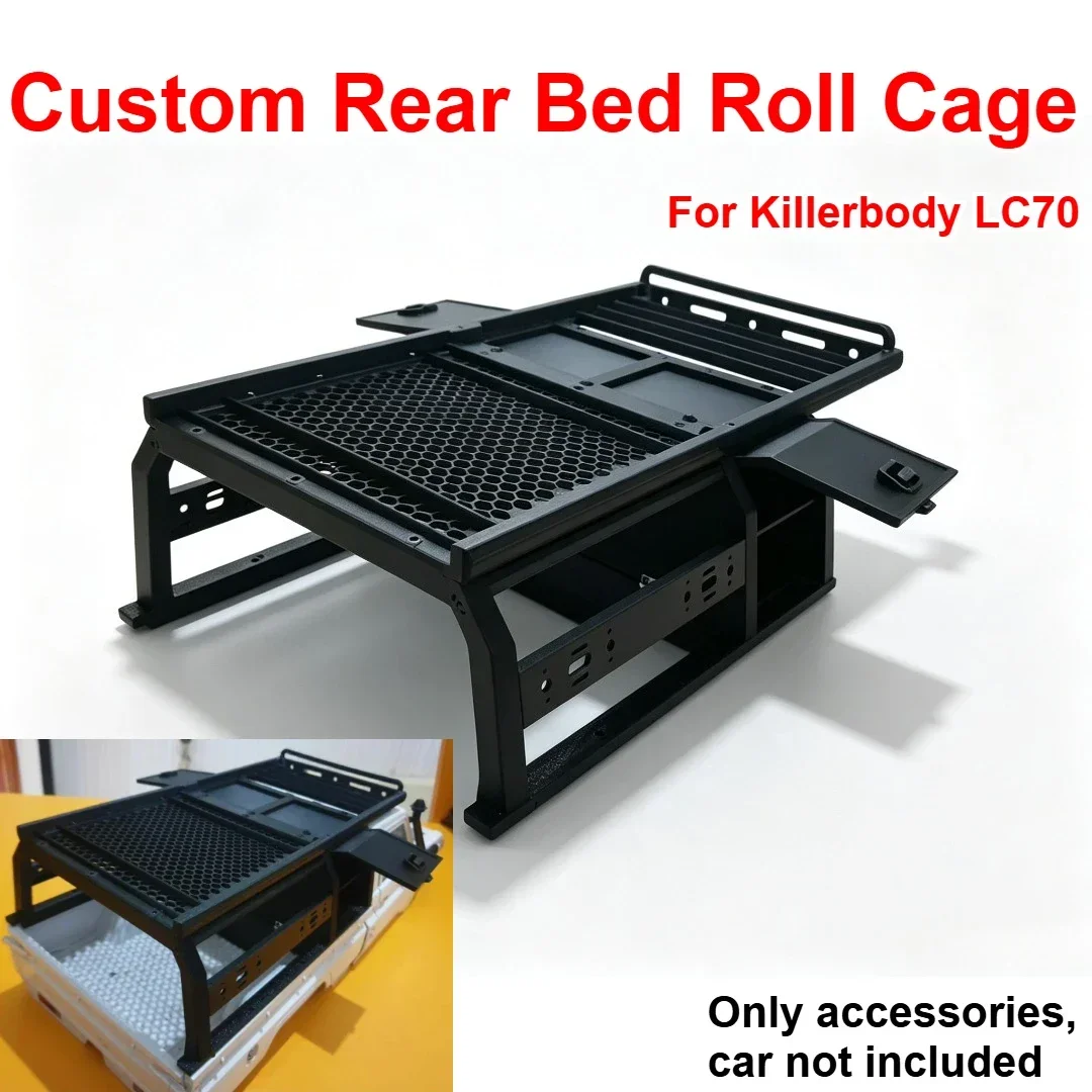 1/10 RC Pickup Truck Australian Style Rear Bed Roll Cage For Killerbody LC70 Custom Model Number Decor Styling Upgrade Parts