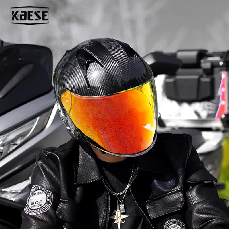 

Сверхпрочный мотоциклетный шлем 3/4 с открытым лицом из углеродного волокна с усиленной структурой, защитой от устойчивости и длительной производительности.