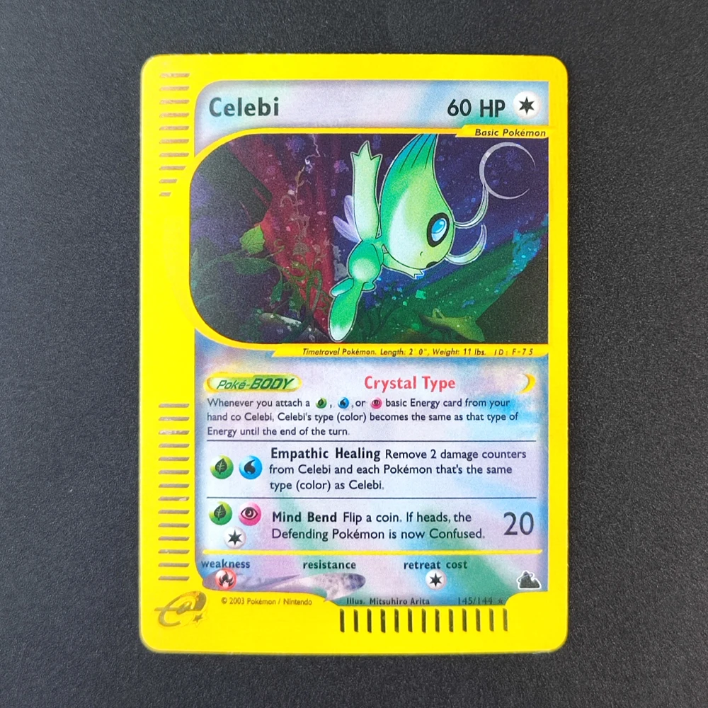 Karta Pokemon Proxy PTCG E-Card Charizard Dragonite Gengar Mew Mewtwo Celebi HOLO 13/165 6/165 H11/H32 Kolekcja Gra Anime Karta — zdjęcie 6