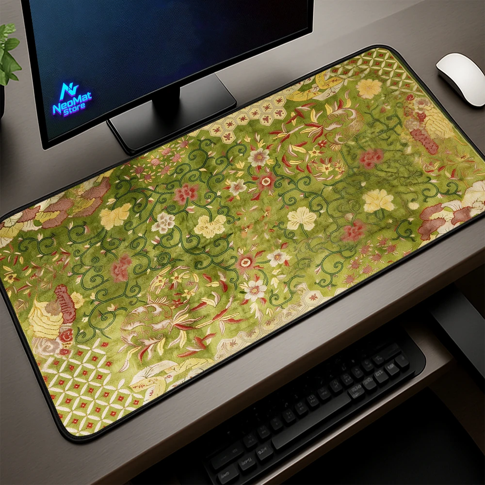 

Pink Boho Rug Floral Ethnic Mouse Pads 1200x600 XXXL Large Desk Carpet Mandala Pattern Bohemian Aesthetic PC Gaming Setup Office