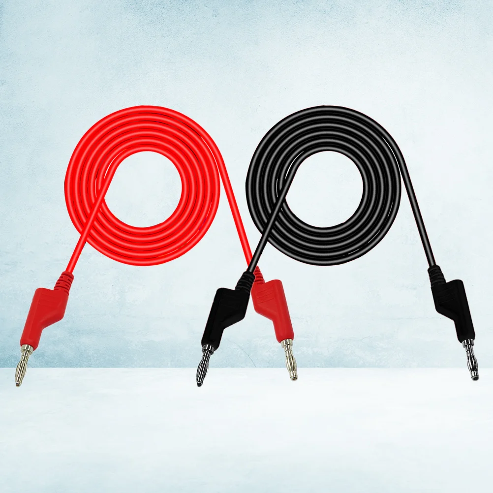 Fio de cabo de teste de multímetro, 2 peças, vermelho, preto, linha de teste dcc, resistente, ferramenta confiável para equipamentos eletrônicos e circuitos